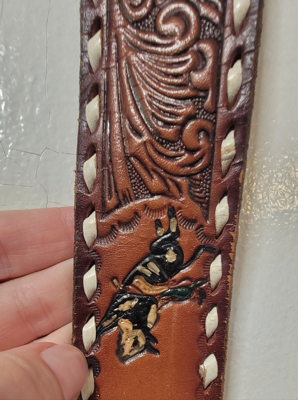 Vintage Tony Lama Tooled Leather Western Belt | USA Cowgirl Rodeo, 30